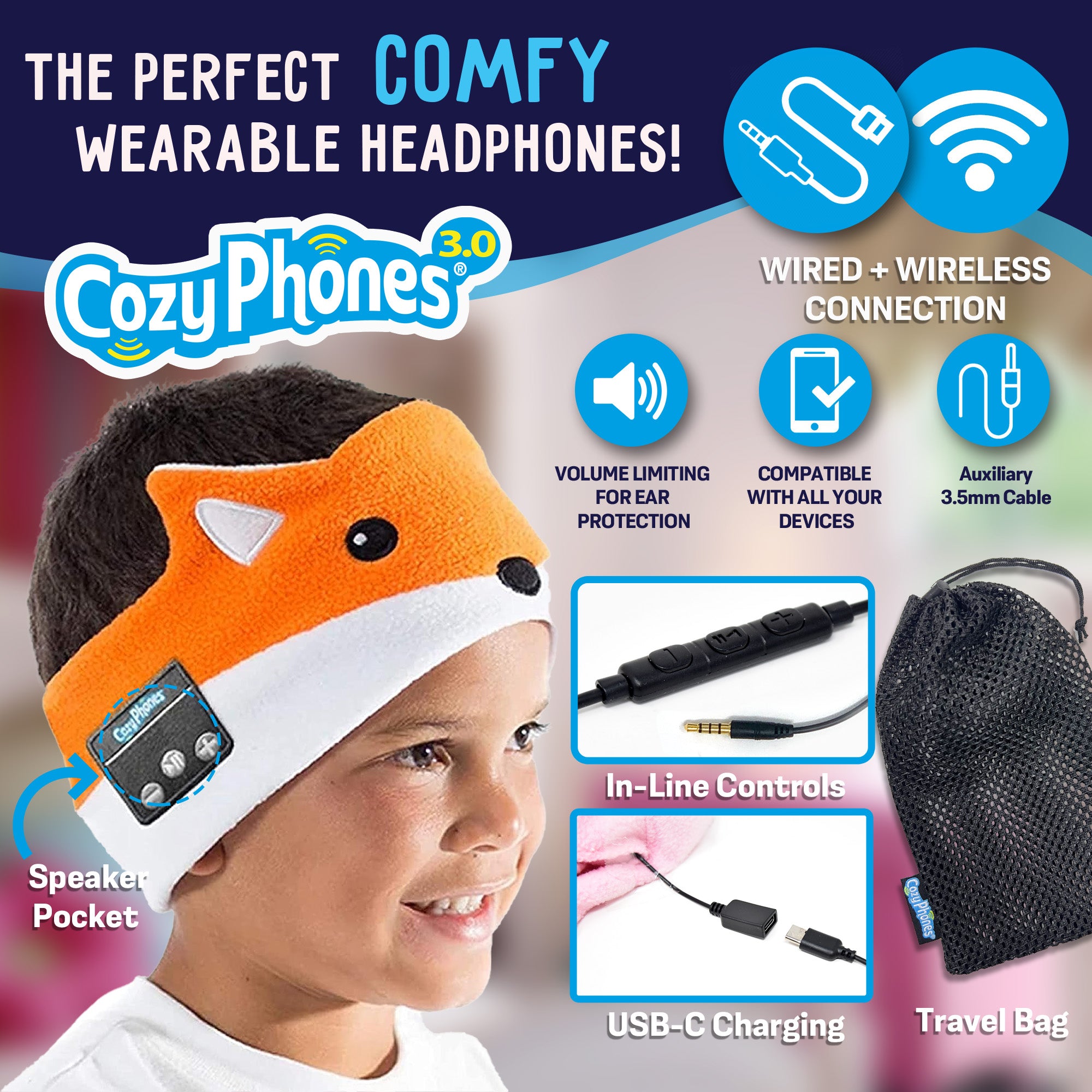 CozyPhones The Headband Headphones You Can Sleep In CozyPhones